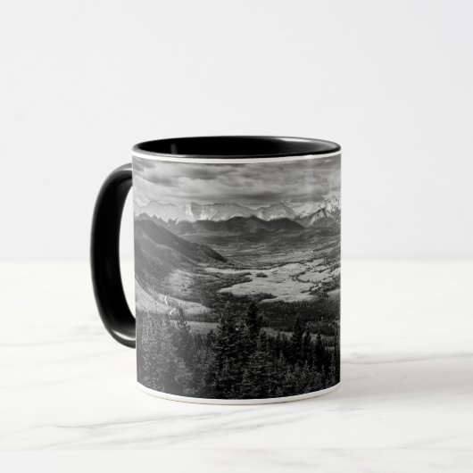 Mug Athabasca Lookout, Monochrome Scenery Photography (Devant gauche)