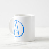 Mug Athée bleu A (Devant gauche)