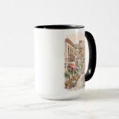 Mug Athènes charmant Grèce Rue Aquarelle (Devant droit)