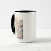 Mug Athènes charmant Grèce Rue Aquarelle (Devant gauche)