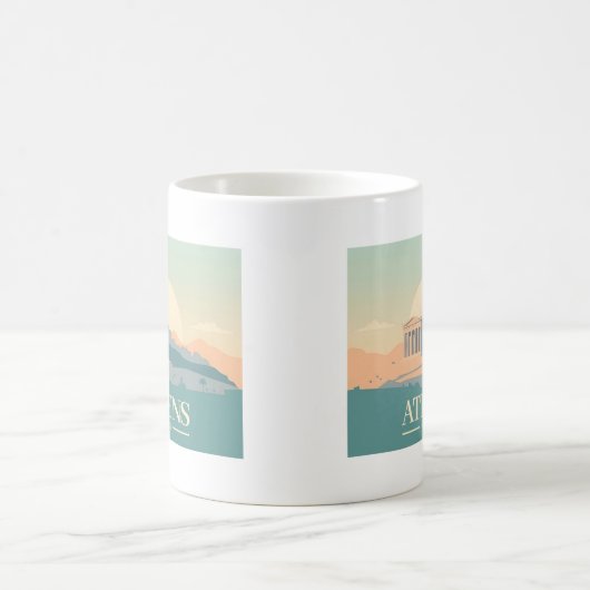 Mug Athènes Grèce Acropole Pastel Travel (Centre)