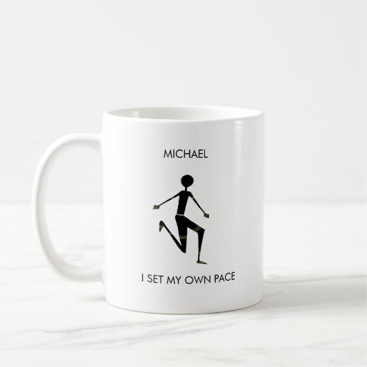 Mug Athlète kenyan de Silhouette (Gauche)