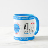 Mug Atlanta, États-Unis élégant (Devant droit)