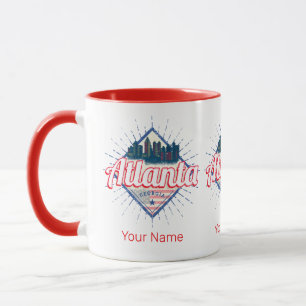 Mug Atlanta Georgia United States Retro Skyline