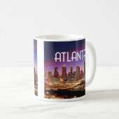Mug Atlanta, Géorgie City skyline la nuit (Devant droit)