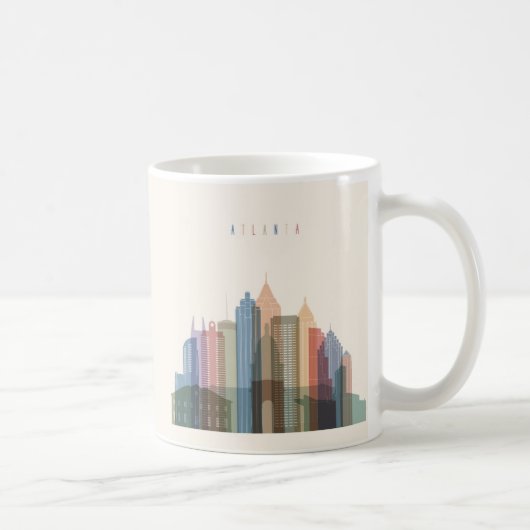 Mug Atlanta, Géorgie| Ville Skyline (Droite)