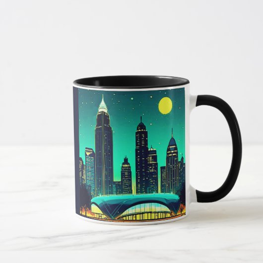 Mug Atlanta Skyline sous un ciel étoilé (Droite)
