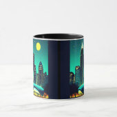 Mug Atlanta Skyline sous un ciel étoilé (Centre)