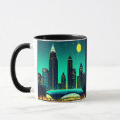 Mug Atlanta Skyline sous un ciel étoilé (Gauche)