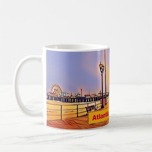 Mug Atlantic City Beach Boardwalk (Gauche)