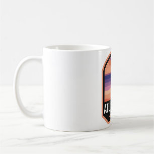 Mug Atlantic City Beach NJ Retro Sunset