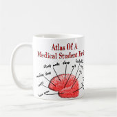 Mug Atlas de cerveau d'étudiant en médecine (Gauche)