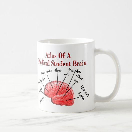 Mug Atlas de cerveau d'étudiant en médecine (Droite)