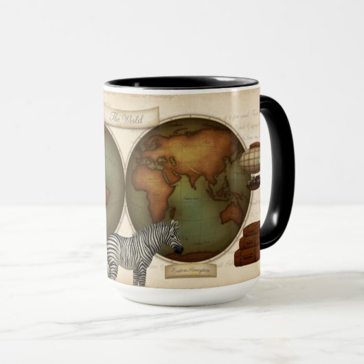 Mug Atlas du voyageur du monde néo-victorien (Devant droit)