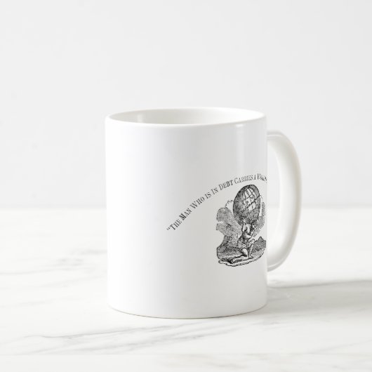 Mug Atlas gesticulé/citation de dette (Devant droit)