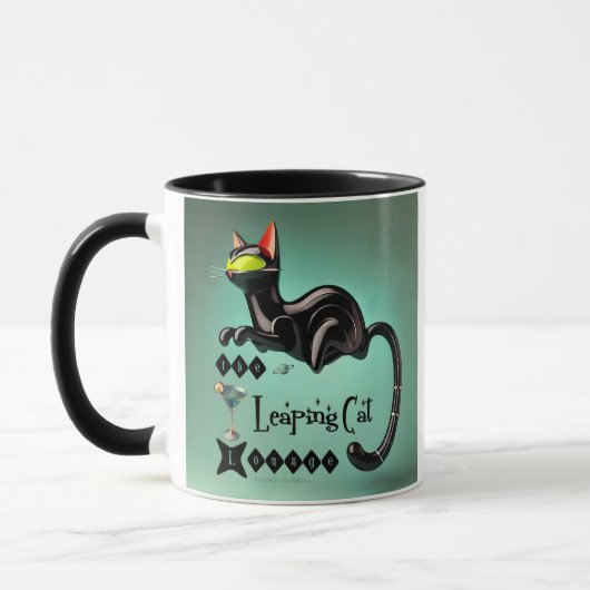 Mug Atomique Futuriste Le Leaping Cat Lounge (Gauche)