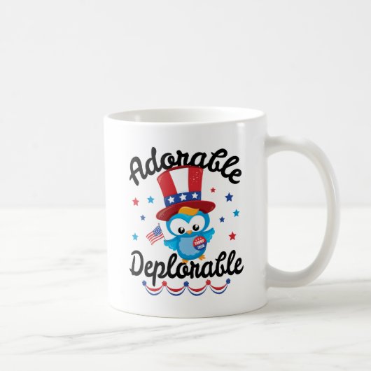 Mug Atout déplorable adorable 2016 de hibou (Droite)