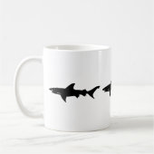 Mug Attaque de requin - plongée avec le noir élégant (Gauche)