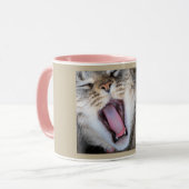 Mug Attaquez avec la photographie d'un chat tigré (Devant gauche)