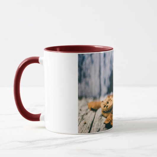 Mug Attaquez, combiné, 11oz, marroon, concevez en (Gauche)