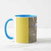 Mug Attaquez le visage jaune fait dans le sable avec (Gauche)