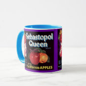 MUG ATTAQUEZ L'ÉTIQUETTE VINTAGE DE CAISSE DE REINE (Devant gauche)