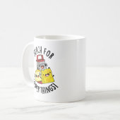Mug Atteindre de plus grandes choses Blague au fromage (Devant gauche)