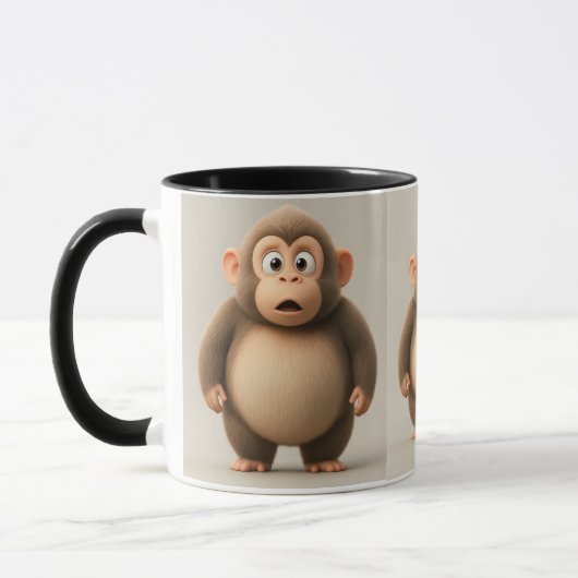 Mug "Attends, Quoi ?" Musique de singe (Gauche)