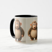 Mug "Attends, Quoi ?" Musique de singe (Devant gauche)