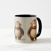 Mug "Attends, Quoi ?" Musique de singe (Devant droit)