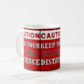Mug Attention à maintenir la quarantaine de votre dist (Devant gauche)
