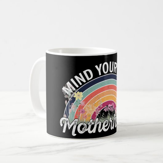 Mug Attention à votre propre maternité, cadeaux de la  (Devant gauche)