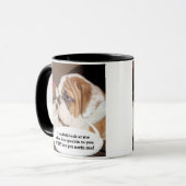Mug Attention anglaise de bouledogue ! (Devant gauche)