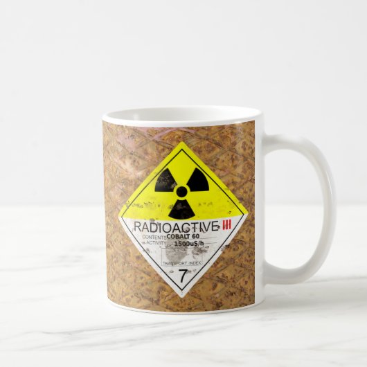 Mug Attention! Cobalt corrompu 60 Cat.3 Signes (Droite)
