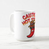 Mug Attention : Conception de trucs chauds - Pepper ch (Devant gauche)