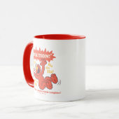 Mug Attention Elmo qui rit à l'approche (Devant gauche)