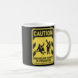 Mug Attention enterrement de vie de garçon en cours Fu