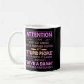 Mug Attention I Am Out Of Order Until Further Notice M (Gauche)