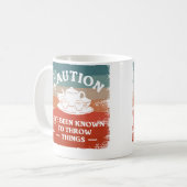 Mug Attention J'ai Été Connu Pour Jeter Des Objets Pot (Devant gauche)