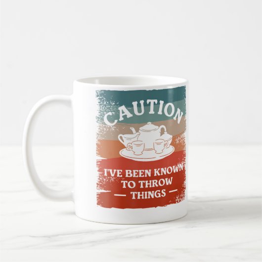 Mug Attention J'ai Été Connu Pour Jeter Des Objets Pot (Gauche)