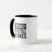Mug Attention! J'Aime Dire Des Blagues À Papa (Devant gauche)