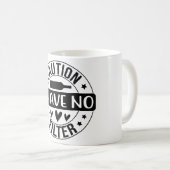 Mug Attention, je n'ai pas de filtre (Devant droit)