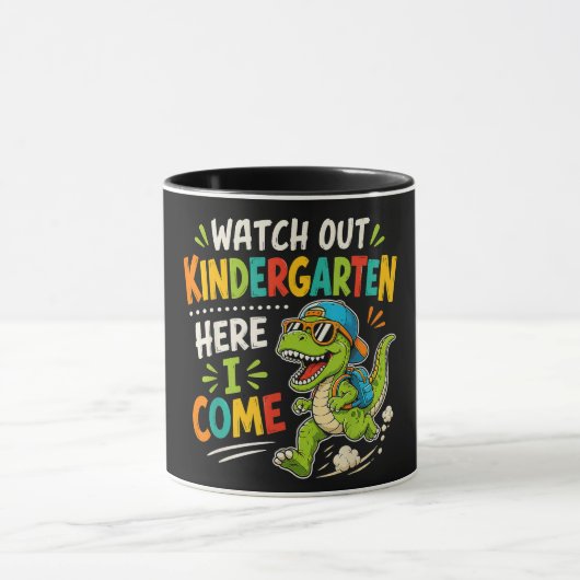 Mug Attention maternelle j'arrive Dino (Centre)