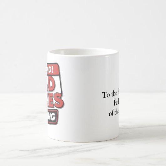 Mug Attention! Papa Blagues Chargement" - Fun & Bold C (Centre)