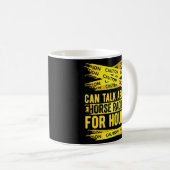 Mug Attention Peut Parler De Course À Cheval Pendant D (Devant droit)