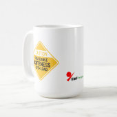 Mug "Attention : Risque de surcharge de mignonnerie" D (Devant gauche)