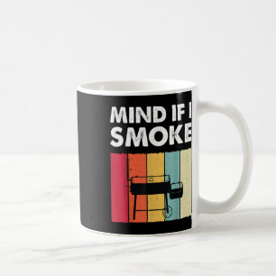 Mug Attention Si Je Fume Drôle Barbecue Grillant Viand