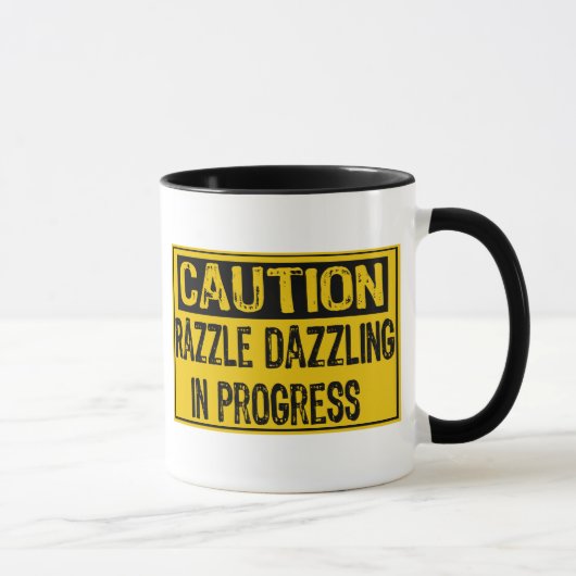 Mug Attention Signaler Éblouir En Cours-Bk/Yl (Droite)