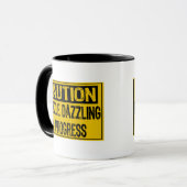 Mug Attention Signaler Éblouir En Cours-Bk/Yl (Devant gauche)