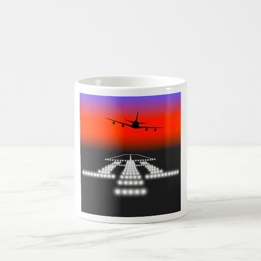 Mug Atterrissage nocturne de l'avion